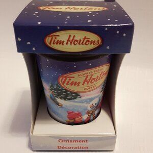 RARE 2013 Tim Hortons Coffee Cup Holiday Ornament NIB